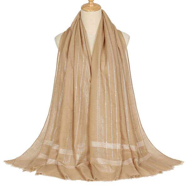 shafon shine striped scarf(ophelia)M1030